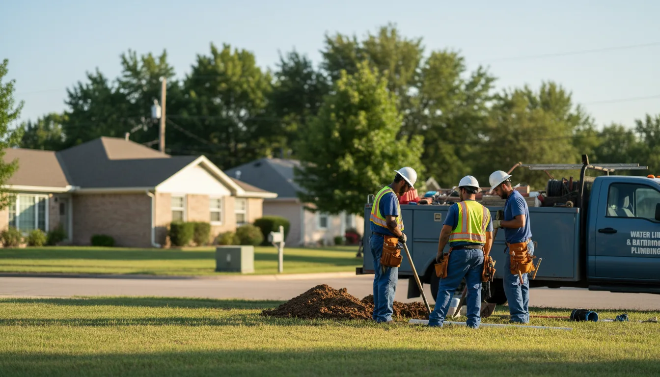 Residential water line and bathroom plumbing service in Isle, MN